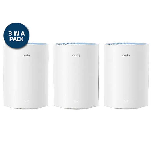 Skip to the beginning of the images gallery Cudy Dual Band WiFi 6 3000Mbps Multi-Gigabit Mesh 3-Pack   PRICE: R1999