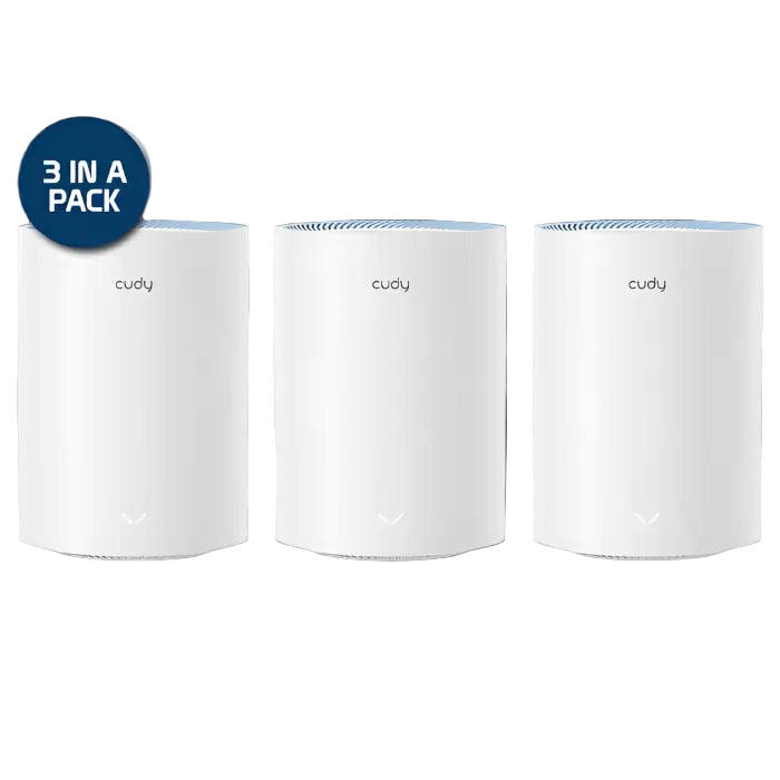Cudy Dual Band WiFi 5 1200Mbps Fast Ethernet Mesh 3 Pack | M1200 (3-Pack)