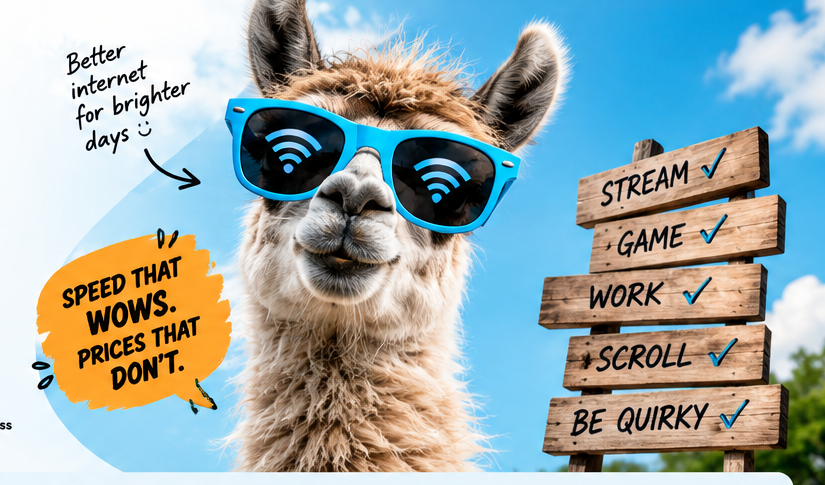 Quirknet quirky fibre mascot